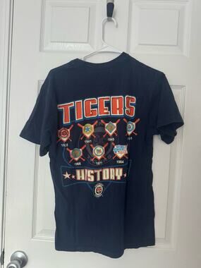 Majestic Detroit Tigers Baseball History Graphic T-Shirt Sz: Medium